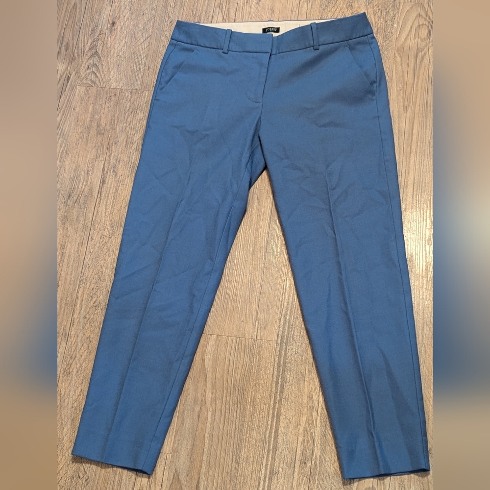 J. Crew Women's Blue Wool Blend Lined City Skimmer Chinos